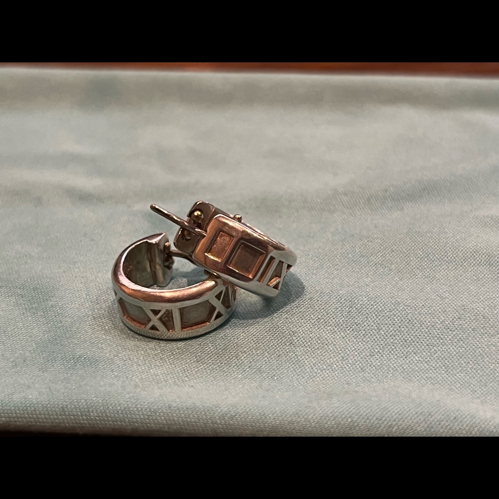 Tiffany & Co Sterling Silver Atlas Hoop Earrings